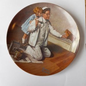 Limited Edition Norman Rockwell "The "Painter" Fine China 8.5 inch plate
